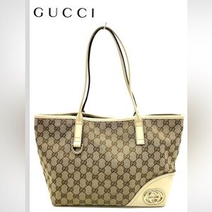 GUCCI GG Canvas New Britt Tote Bag